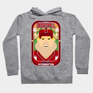 Baseball Red White Blue - Rhubarb Pitchbatter - Sven version Hoodie